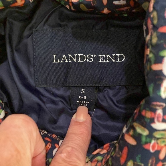 Land’s End Down Filled Puffer Jacket Womens SZ S 6-8 packable coat fall Winter - Picture 6 of 10